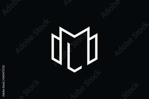 Minimal Innovative Initial ML logo and LM logo. Letter ML LM creative elegant Monogram. Premium Business logo icon. White color on black background