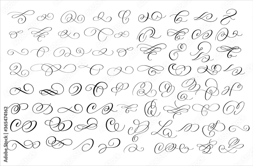 70 brush ink calligraphy swirls and flourishes set 70 brush ink calligraphy swirls and flourishes set