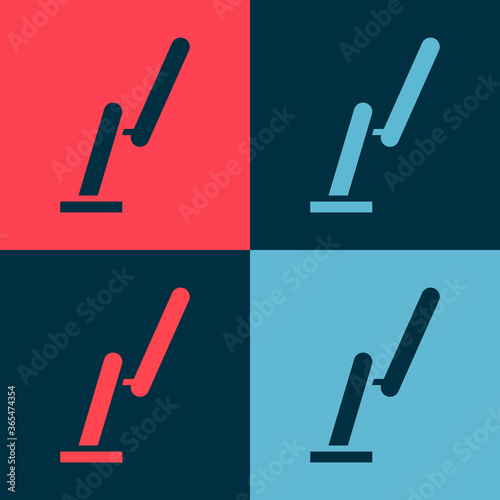 Pop art Windscreen wiper icon isolated on color background. Vector Illustration.