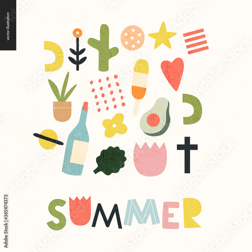 Decorative primitive pattern