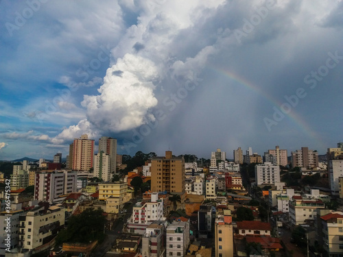 Panoramic view photographed on the top of the mountain in Belo Horizonte  Brazil.