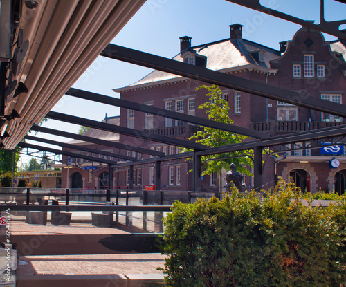 Photo from the railroadstation an old building in the city Weert the Netherlands photo