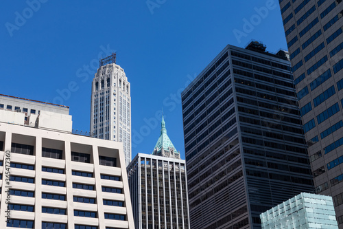 A Variety of Skyscrapers in Lower Manhattan of New York City