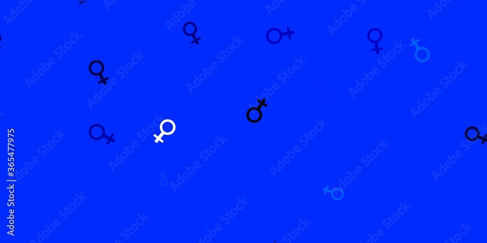 Light Pink, Blue vector backdrop with woman's power symbols. Light Pink, Blue vector backdrop with woman's power symbols.