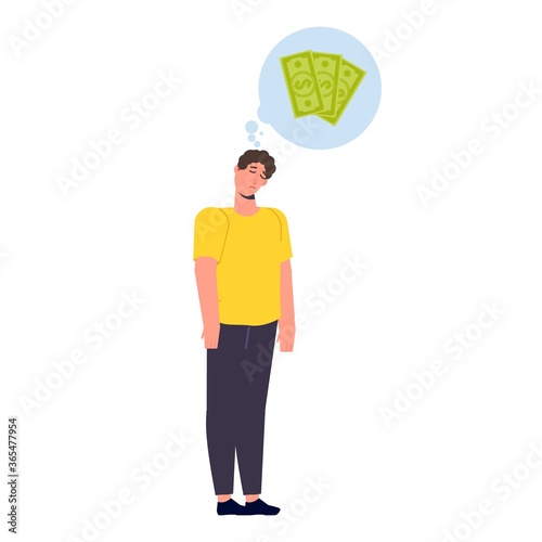 Financial problem, Bankruptcy, burnout, collapse, business concept. Vector isolated illustration.
