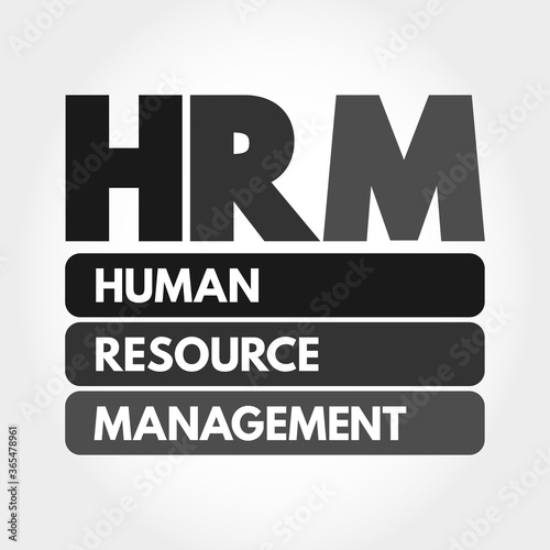 HRM - Human Resource Management acronym, business concept background