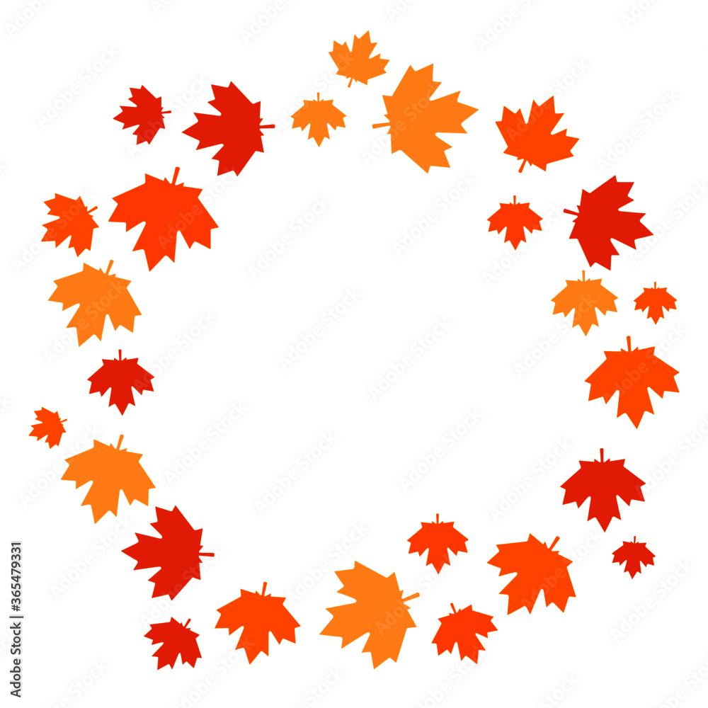 Frame with autumn leaves. Could be used for holidays, postcards, banners, flyers, etc. Frame with autumn leaves. Could be used for holidays, postcards, banners, flyers, etc.