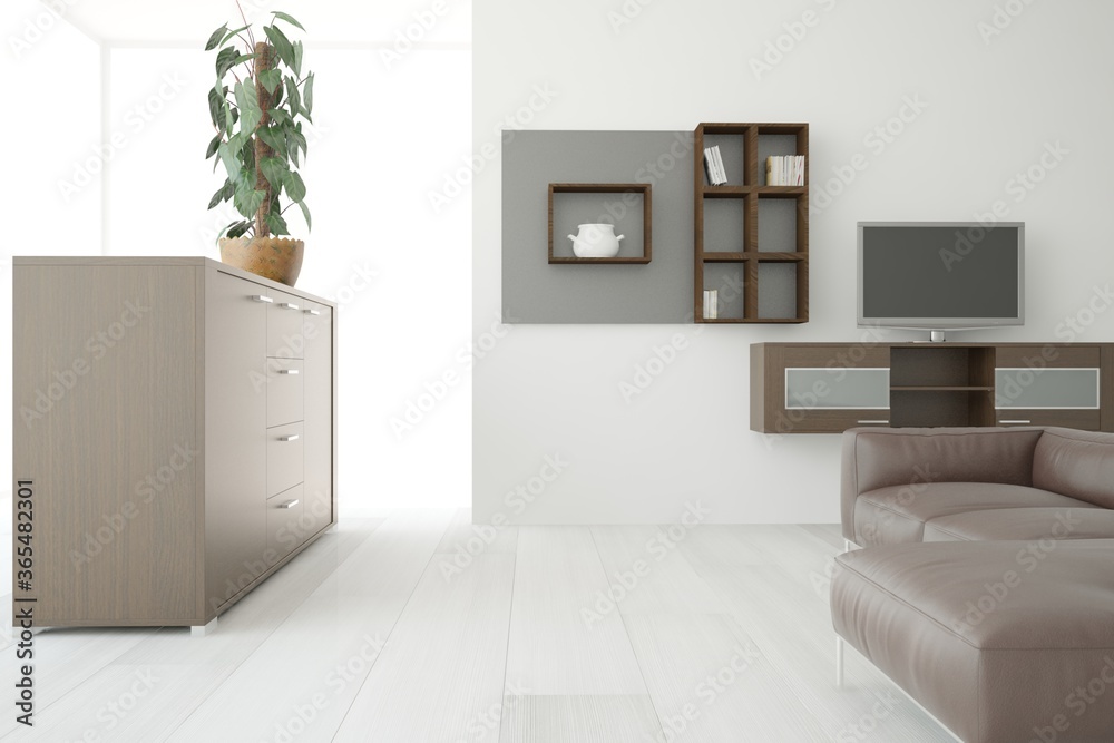 Modern interior design. 3D illustration Modern interior design. 3D illustration