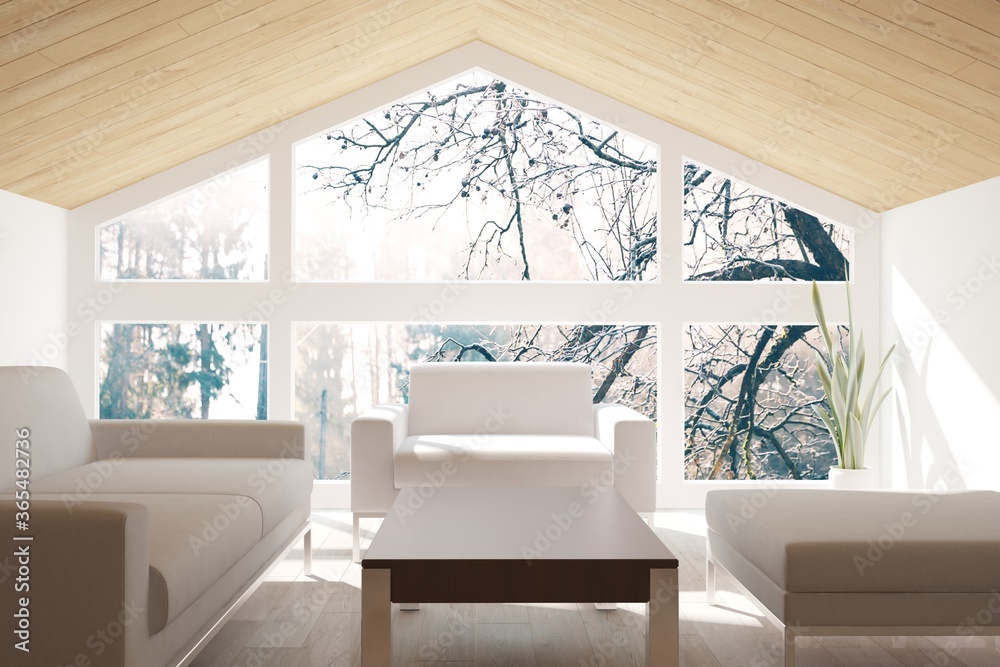Fototapeta premium Modern interior design. 3D illustration