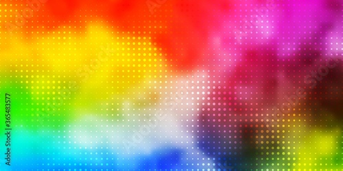 Light Multicolor vector texture with circles. Glitter abstract illustration with colorful drops. Pattern for booklets, leaflets.