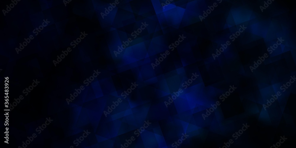Obraz premium Dark BLUE vector background with polygonal style.