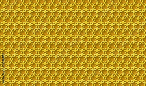 Golden background. Cut paper effect with embossed texture. Vector EPS10