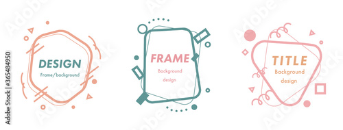 見出しやタイトルのフレームのセット／枠／装飾／飾り／おしゃれ