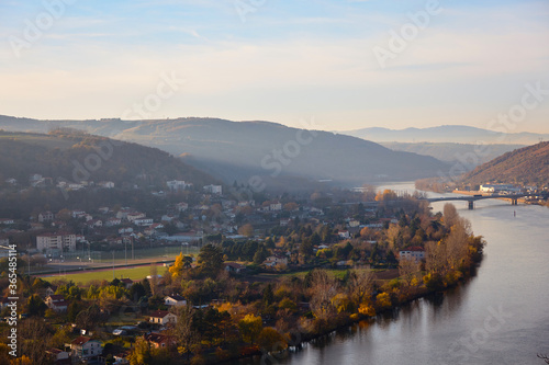 Aerial view of Sainte-Colombe France