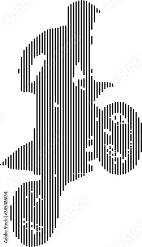 vector illustration of a silhouette of a motorcyclist