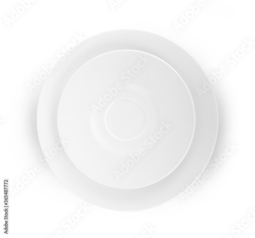 white plate isolated on white background.