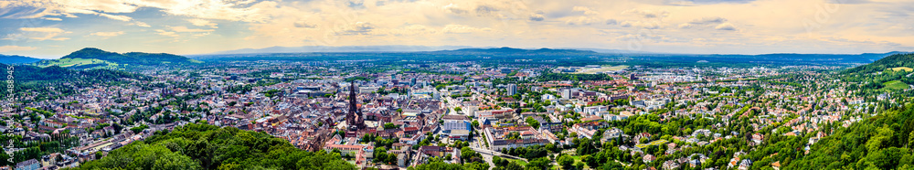 Naklejka premium old town of freiburg im breisgau - germany