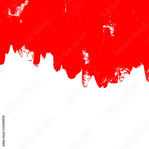 Red grunge blood splatters texture isolated on white background, vector illustration