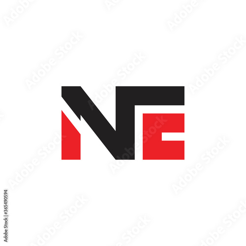 NE letter logo design vector