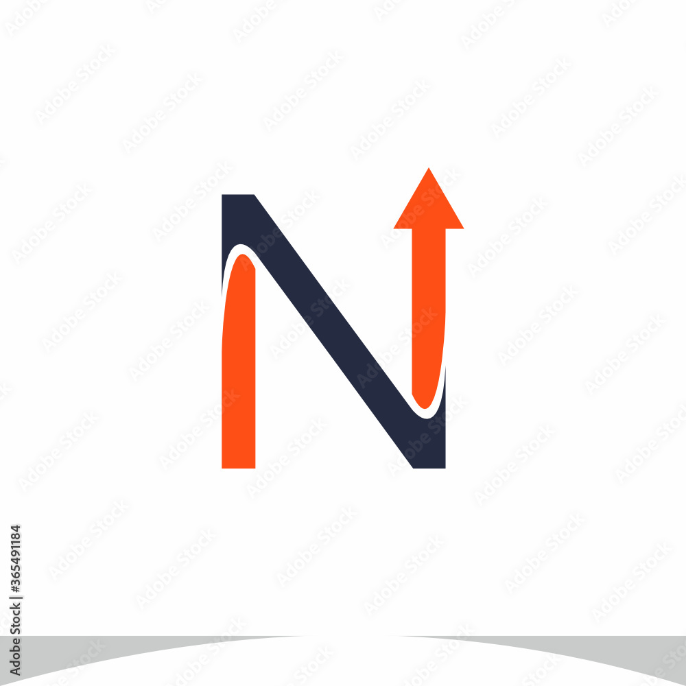 N Initial Up Logo Design Vector N Initial Up Logo Design Vector