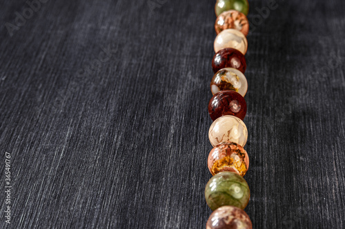 beads made of ural jasper