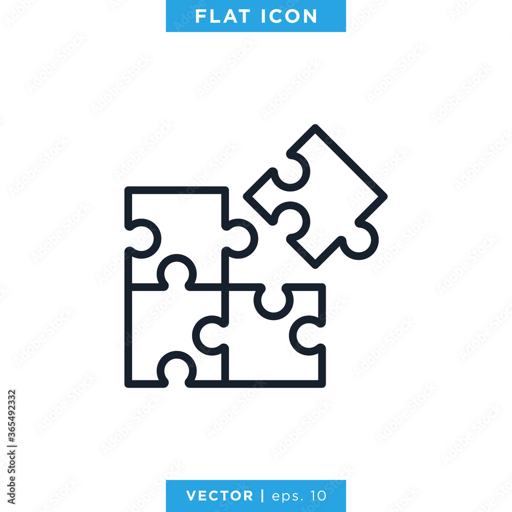 Puzzle Icon Vector Logo Design Template. Editable Stroke. Puzzle Icon Vector Logo Design Template. Editable Stroke.