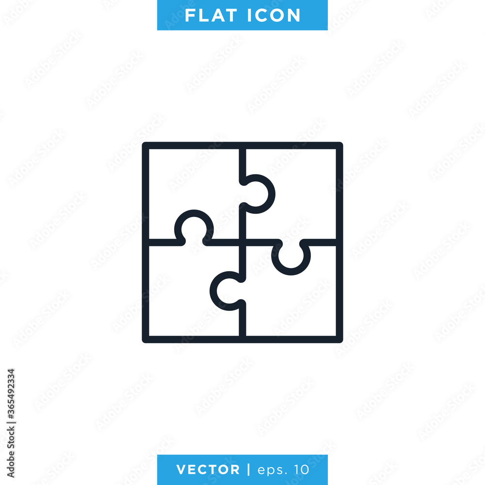 Puzzle Icon Vector Logo Design Template. Editable Stroke. Puzzle Icon Vector Logo Design Template. Editable Stroke.