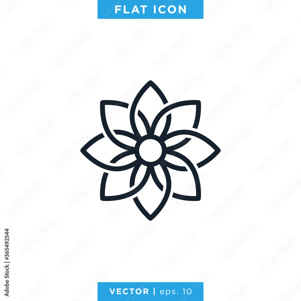Flower Icon Vector Design Template