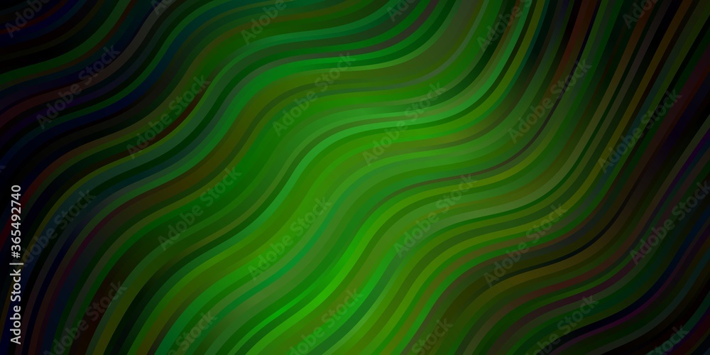 Dark Green, Red vector pattern with curves. Bright illustration with gradient circular arcs. Smart design for your promotions. Dark Green, Red vector pattern with curves. Bright illustration with gradient circular arcs. Smart design for your promotions.