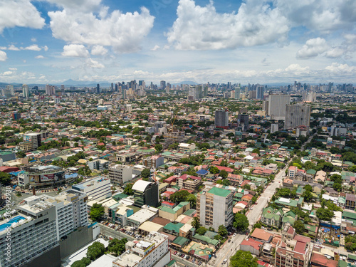 Quezon City, Philippines: Quezon City cityscape with skyscrapers along EDSA in the background. photo