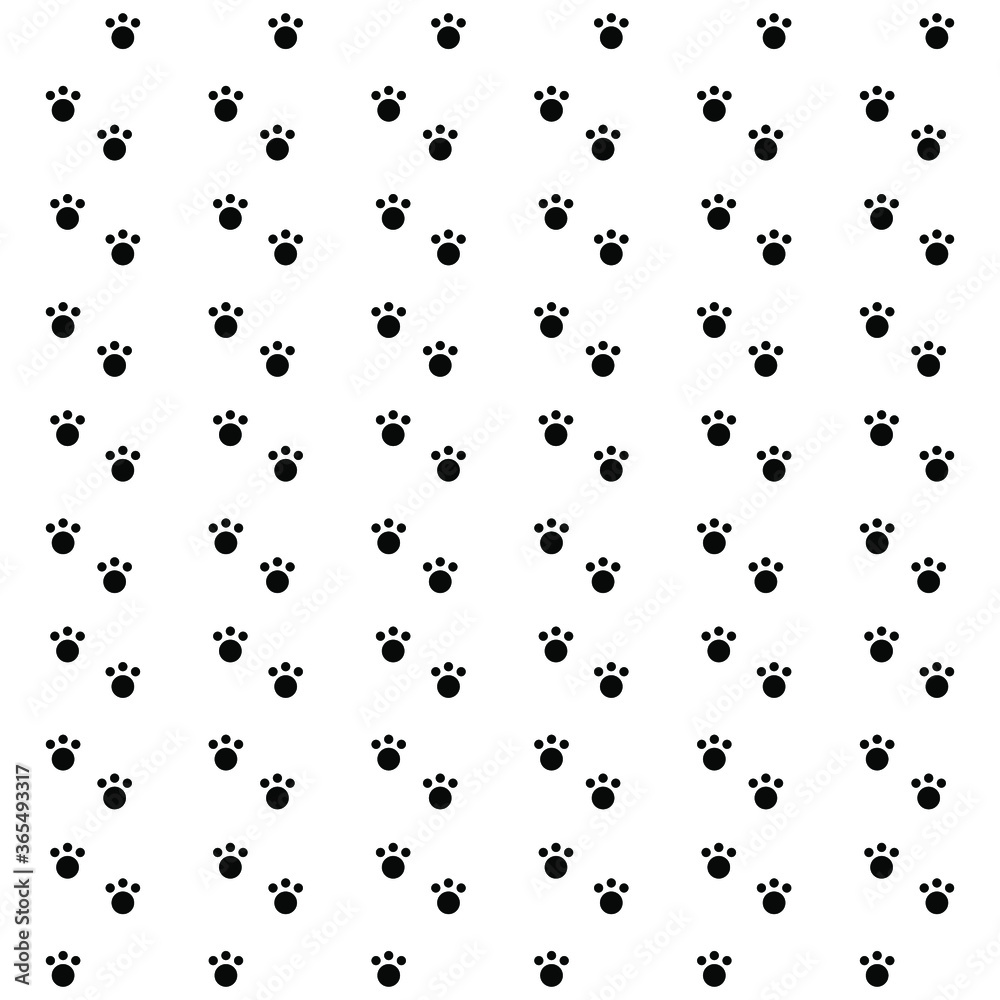 Dog Paw Cat Paw puppy foot print kitten vector Pattern wallpaper background. Dog Paw Cat Paw puppy foot print kitten vector Pattern wallpaper background.