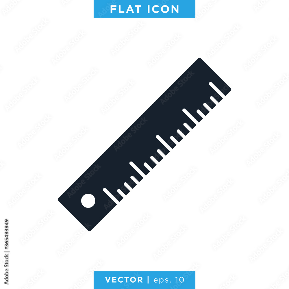 Ruler Icon Vector Design Template.