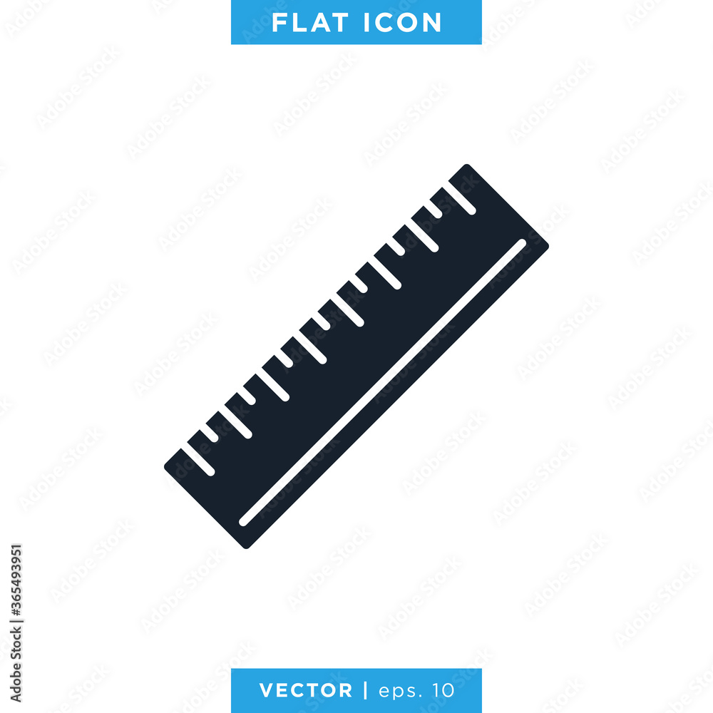 Ruler Icon Vector Design Template.