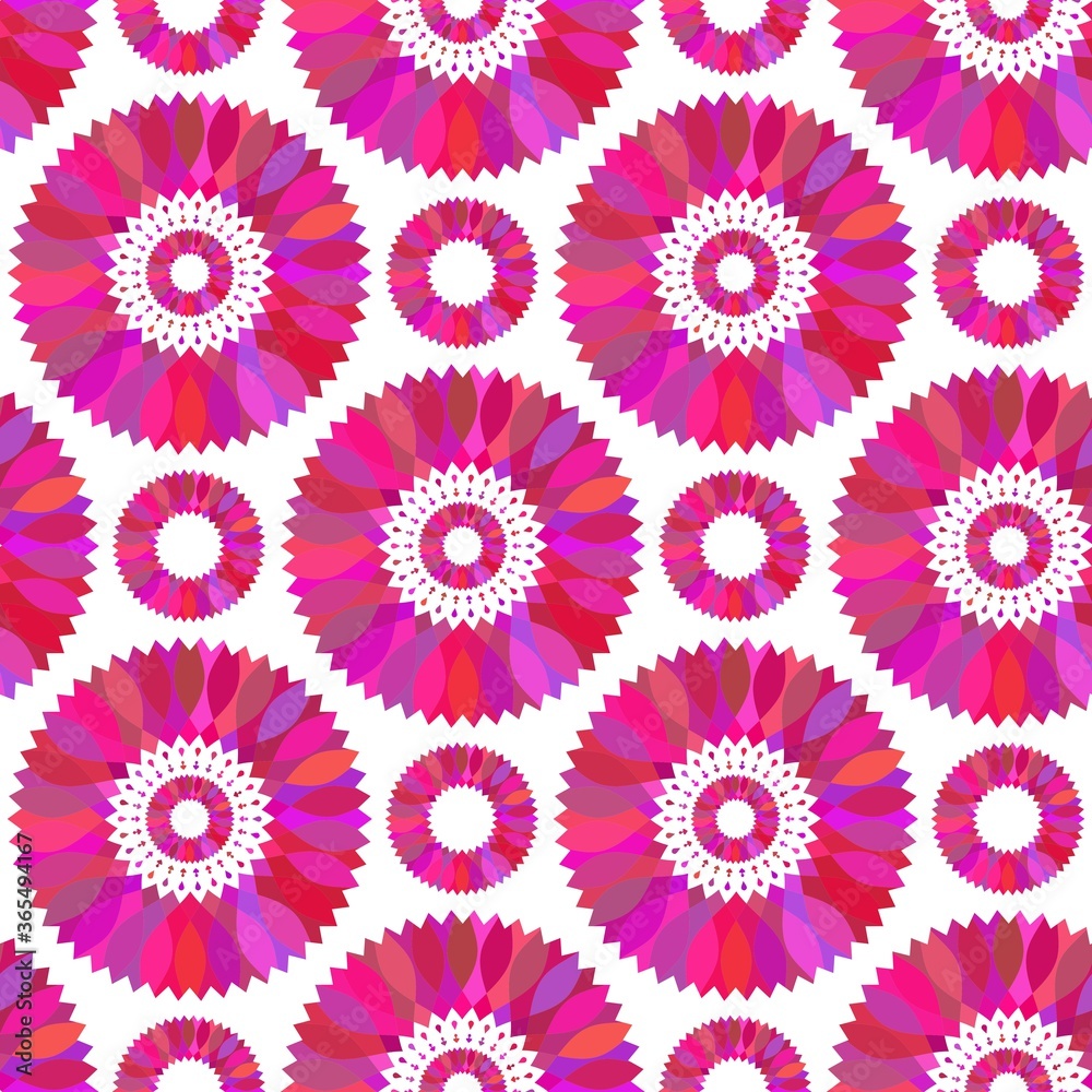 bright seamless pattern. pink decorative circles on a white background. bright seamless pattern. pink decorative circles on a white background.