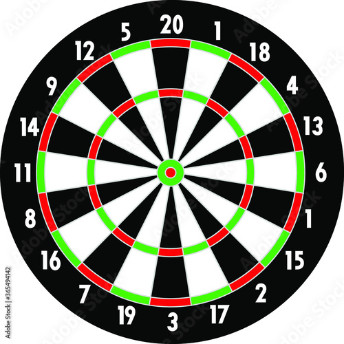  dart board vector image