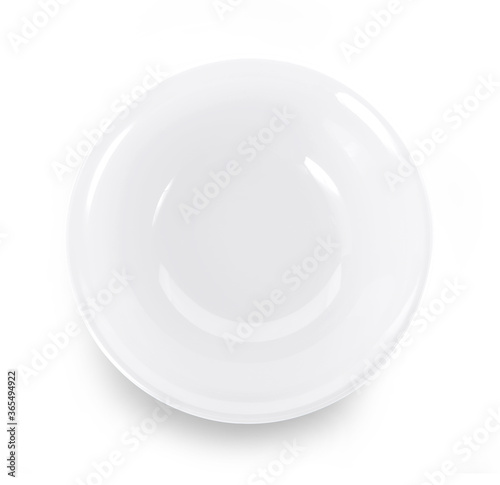 empty bowl on white background