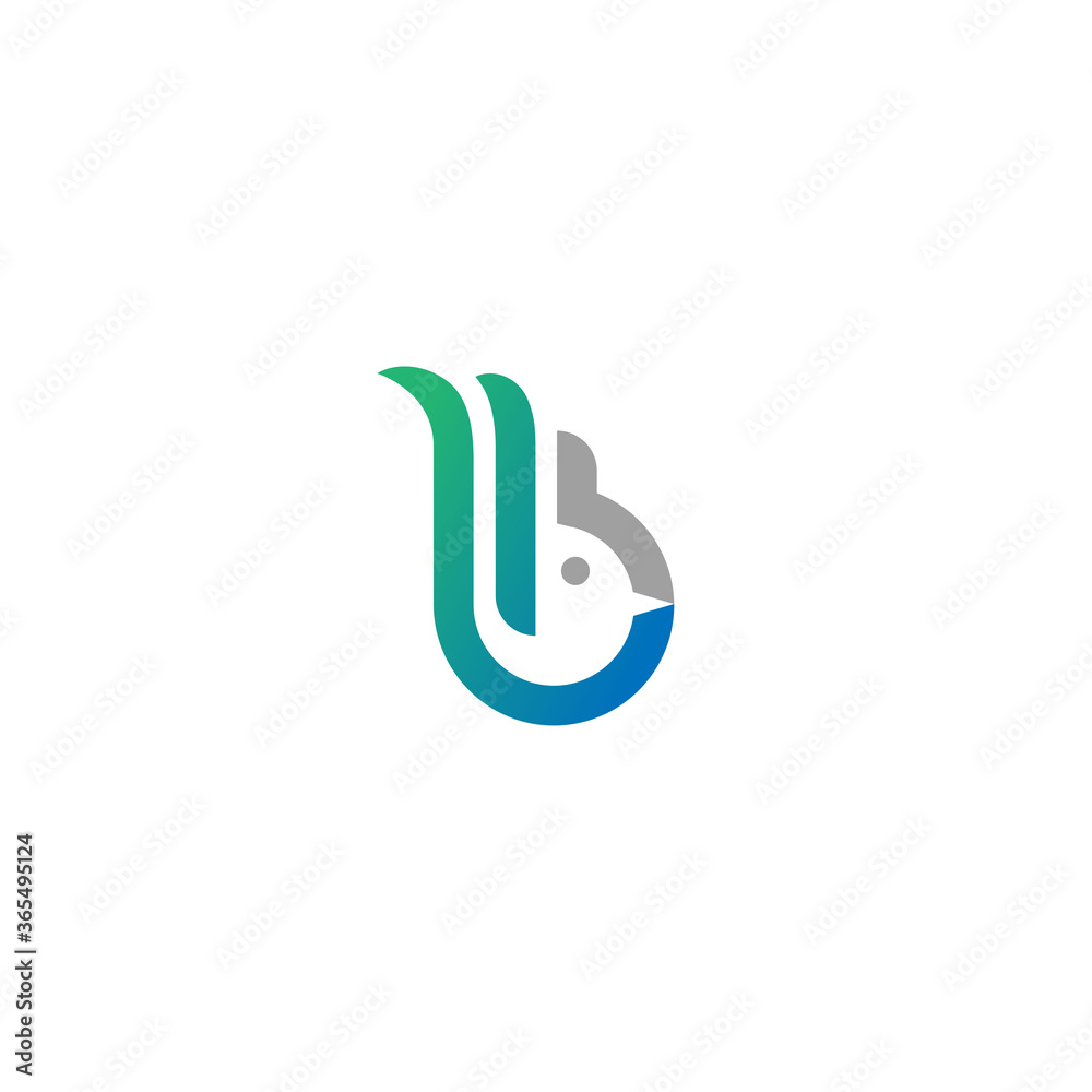 Logo of bird with the initial form B Logo of bird with the initial form B