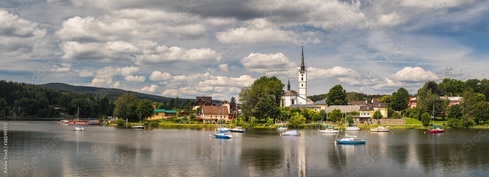 Frymburk, Czech republic - town located in the on a peninsula on the left bank of the Lipno reservoir