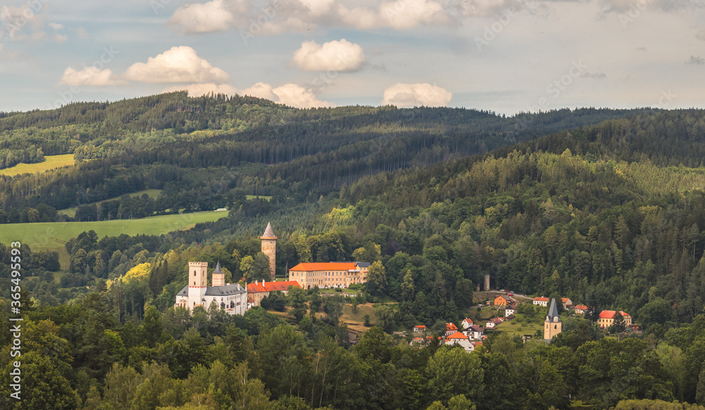 Rozmberk castle - Rosenberg castle - in South Bohemia near Rozmberk nad Vltavou, Czech Republic