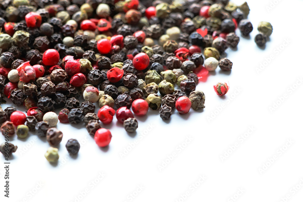Pepper sprinkled on the table
