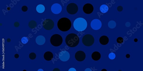 Dark BLUE vector layout with circle shapes. Modern abstract illustration with colorful circle shapes. New template for a brand book.
