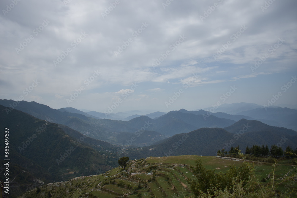 mountain landscape with clouds