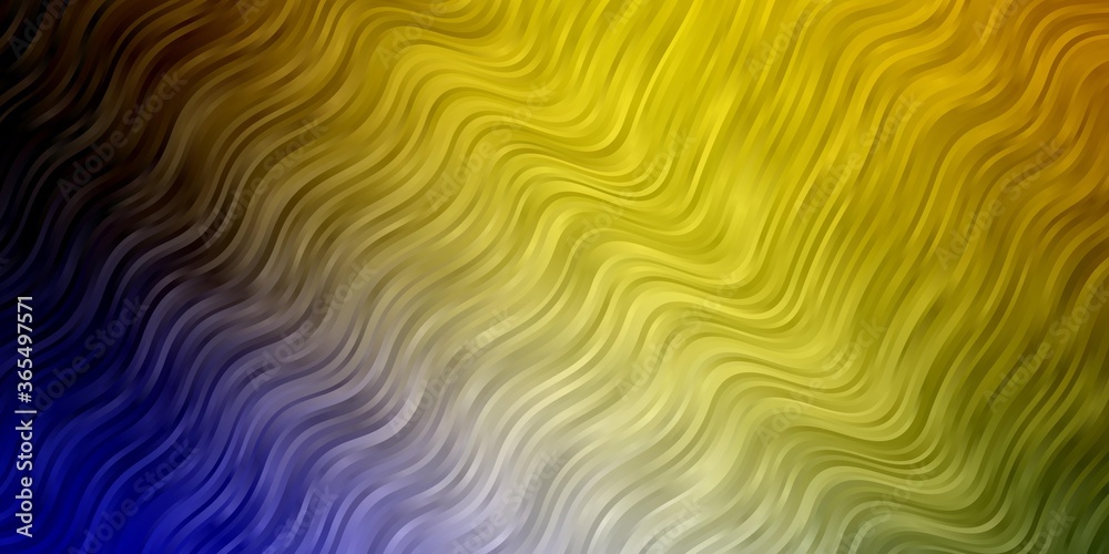 Light Blue, Yellow vector template with curved lines. Bright sample with colorful bent lines, shapes. Best design for your posters, banners. Light Blue, Yellow vector template with curved lines. Bright sample with colorful bent lines, shapes. Best design for your posters, banners.