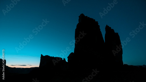 arches national park utah at dusk