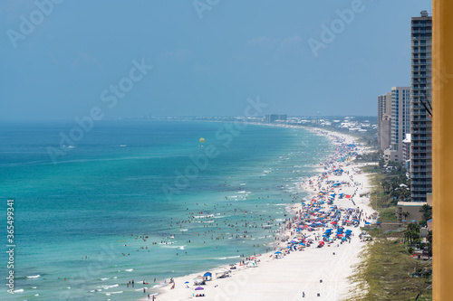 Panama City Beach Florida Skyline Beachfront Crowd July 2020 © AJ Caruso