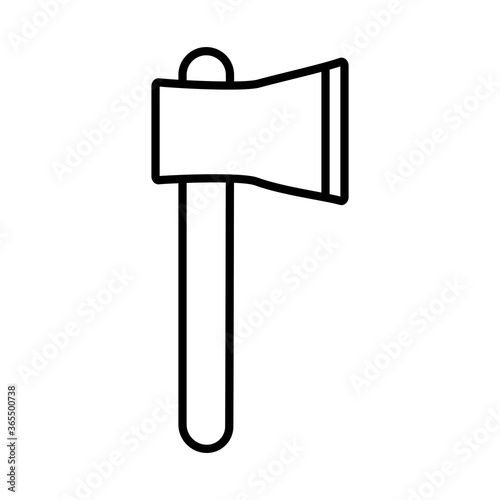 axe line style icon design, agronomy lifestyle agriculture harvest rural farming and country theme Vector illustration