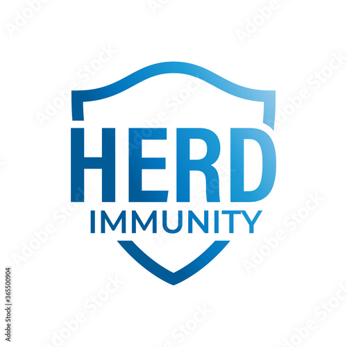 Herd immunity logo icon for New normal lifestye concept.
