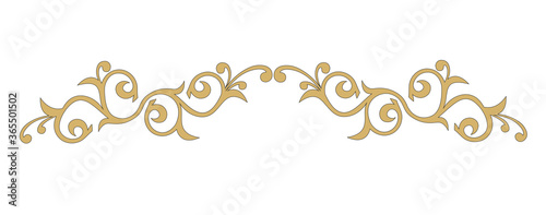 GOLD ORNAMENTAL DECORATION WITH BAROQUE STYLE LEAVES