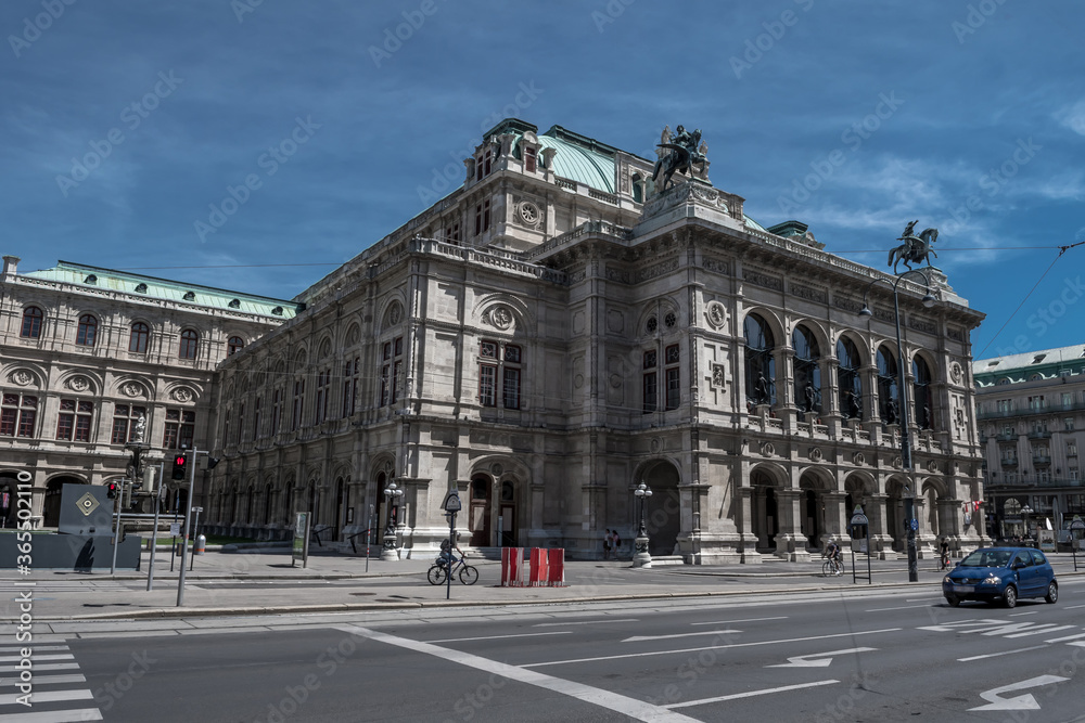Front View Of The Opera House In The Inner City Of Vienna In Austria