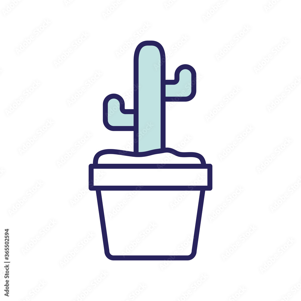 Cactus line and fill style icon design, Plant desert nature tropical summer mexico and western theme Vector illustration Cactus line and fill style icon design, Plant desert nature tropical summer mexico and western theme Vector illustration